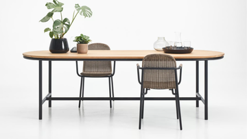 WICKED - Oval aluminium and wood garden table by Vincent Sheppard - view 3